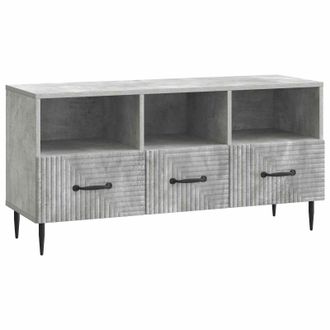 vidaXL Mueble De Tv Con Caj&oacute;n Gris Hormig&oacute;n 102 X 34,5 X 50 Cm Vidaxl