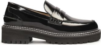 Kazar Lakleren schoenen met track zool - Dames - Loafers - Zwart - 39 EU - Leer - Schoenen