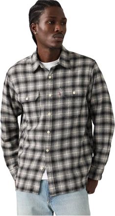 Levi's Jackson Worker Shirt - Heren - Casual Overhemden - Zwart - XL - Katoen - Overhemden