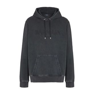 Balmain Hoodies, male, Gray, Size: S Balmain Sweaters