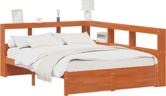 vidaXL Cama Con Estanter&iacute;a Con Cabecera Madera De Pino Macizo Vidaxl