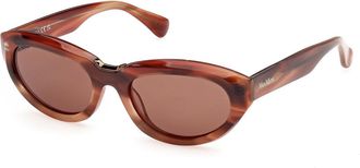 Max Mara MM0203 68E Womens Sunglasses Red Size 53