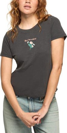 Lucky Brand Fresh as a Daisy Embroidered Crewneck T-Shirt in Magnet at Nordstrom, Size Xx-Large