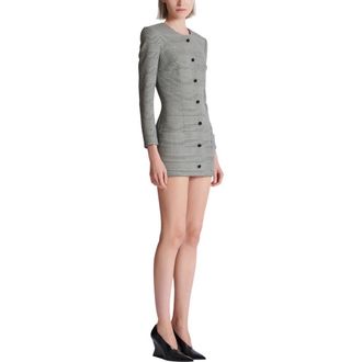 Balmain Short dress in Prince of Wales jacquard in Black at Nordstrom, Size 40 Eu