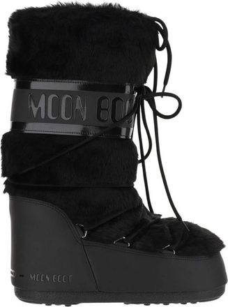 Moon Boot Icon Faux Fur Boots - Dames - Winterlaarzen - Zwart - 35 EU - Polyester - Schoenen