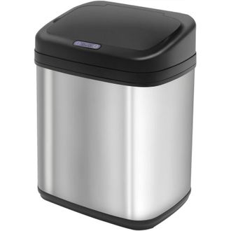 HOMCOM Homcom - Cubo De Basura Autom&aacute;tico 20l Con Sensor Infrarrojo Apertura Autom&aacute;tica Cubo Interior Extra&iacute;ble Y Asa 33x25x42,5 Cm Plata Y Negro