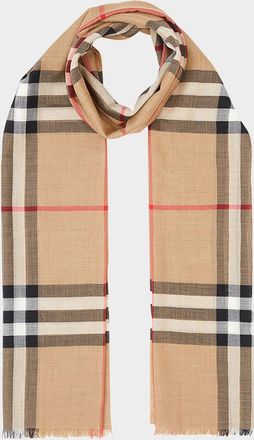 Burberry Giant Check Gauze Scarf
