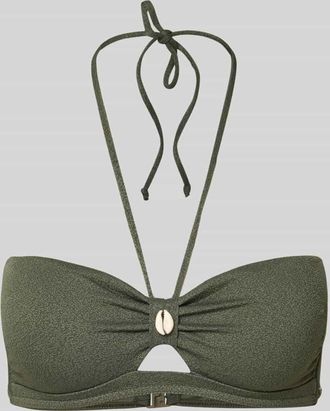 Banana Moon Banana Moon Bikini Oberteil mit Ziermuschelbesatz Modell Kenteo in Khaki, Gr&ouml;&szlig;e XS