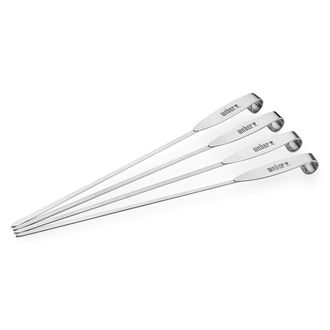 Weber Juego De Pinchos Weber Etgs, 4 Piezas, Acero Inoxidable