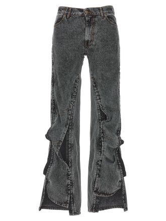 デニム・ジーパン Y/PROJECT 'Evergreen Y Belt' jeans Light Blue Y/project Evergreen Y Belt Jeans In Light Blue | ModeSens