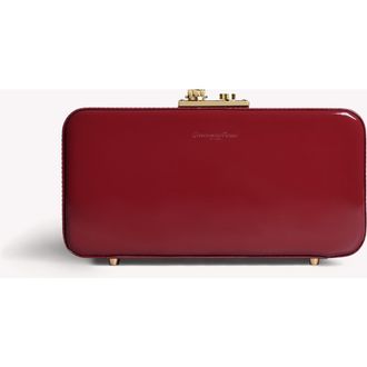 Gianvito Rossi Val&igrave; Clutch in Red Leather at Nordstrom, Size Small