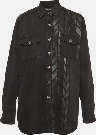DAVID KOMA Black Printed Denim Jacket