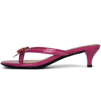 Jeffrey Campbell Womens Teeny-Tiny Heel In Fuchsia Orange Combo Patent