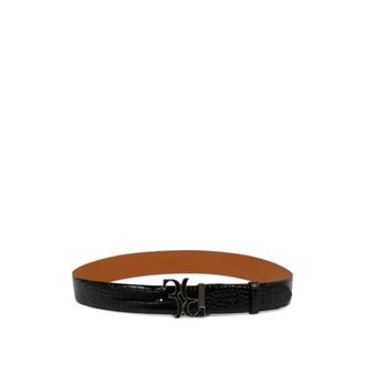 Billionaire Boys Club Belts, male, Black, Size: 100 CM Crocodile-embossed Leather Belt