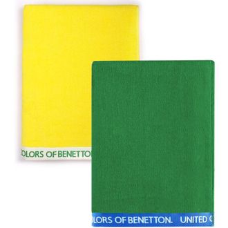 Benetton Set 2 Toalla De Playa 90x160cm 380gsm Velour 100%algodon Casa