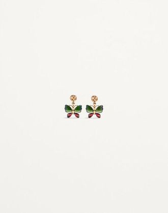 Valentino Garavani Vouloirvoler Metal And Enamel Earrings Wo