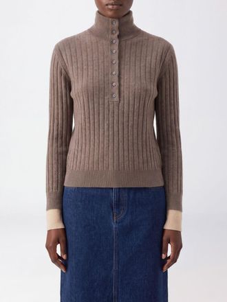 Eleh Dolcevita slim fit in lana cashmere e seta con bottoni sul collo