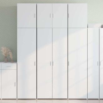 vidaXL Aparador Alto Madera De Ingenier&iacute;a Blanco 80x42,5x249 Cm Vidaxl