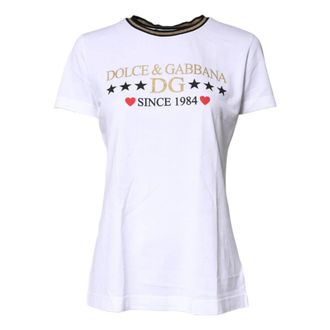 Dolce & Gabbana Dames, Tops, Wit, Maat: 2XS Katoen