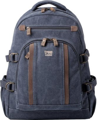 Troop London TRP0257 Troop London Classic Canvas Laptop Backpack - Large - Blue