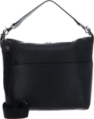 Mandarina Duck Mellow Leather Hobo, Mellow Leather for Women, Black, Taglia Unica