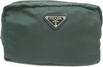 Prada Pre-owned Nylon prada-bags - Dames - Vintage Clutch - Groen - ONE Size - Nylon - Vintage