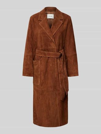 IVY OAK Mantel aus Echtleder Modell LISA in Cognac, Gr&ouml;&szlig;e 40