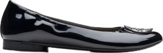 Clarks Womens Loreleigh Ave Ballet Flat, Black Patent Synthetic, 8.5 UK
