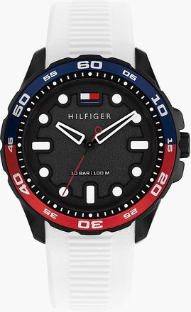 Tommy Hilfiger Mens 42MM Silicone Strap Sport Watch - Black