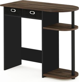 Furinno Go Green Home Laptop Notebook Computer Desk/Table, Columbia Walnut/Black/Dark Brown, 11193CWN/BK/DBR