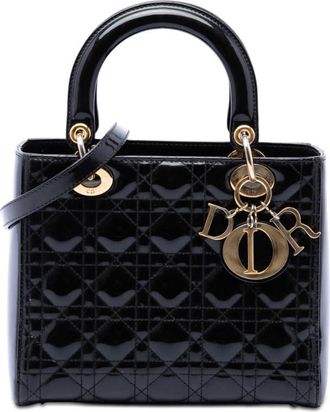 Dior Pre-owned Dior Medium Patent Cannage Lady Dior Ladies EQ8BS8CBKYMH157Q
