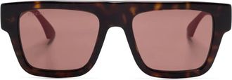 Gucci Occhiali da sole squadrati - Marrone