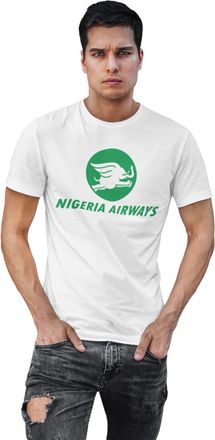 Generic Nigeria Airways Airlines T-Shirt. (as8, Alpha, x_l, Regular, Regular) White