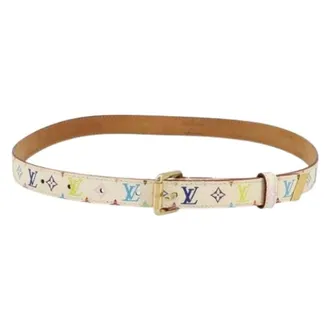 Louis Vuitton Pre-owned Belts, female, White, Size: ONE SIZE Pre-owned Vintage Canvas Belt