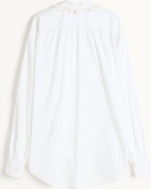 Valentino Top In Cotone E Lino Ricamato Donna BIANCO 38