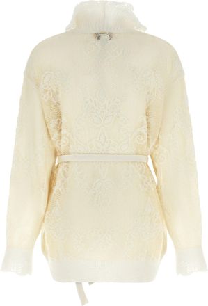Twin-Set Jacquard Alpaca Blend Sweater - Cream