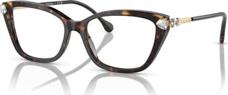 Swarovski 53mm Cat Eye optical glasses in Tortoise at Nordstrom