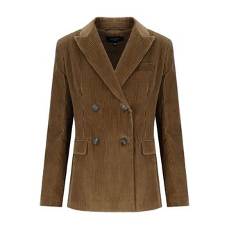 Max Mara Dames, Jassen, Bruin, Maat: XS Katoen