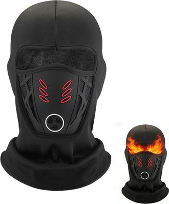 Generic Winter Rider Face Mask, Winter Rider Warm Anti-Haze Balaclava Full Face Mask-Warm,Windproof&Breathable (Red)