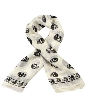 Alexander McQueen Alexander Mcqueen Skull Silk Scarf (Authentic Pre-Loved)