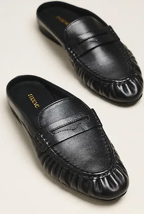 Maeve Open-Back Leather Loafers