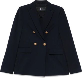 Luisa Cerano Blazer met puntige revers - Blauw