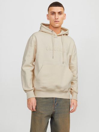 Jack & Jones Kapuzensweatshirt JACK & JONES JORFREDERIKSBERG SWEAT HOOD SN, Herren, Gr. XS, weiss (antique wei&szlig;), angeraute Sweatware, Obermaterial: 85% Baumwolle,