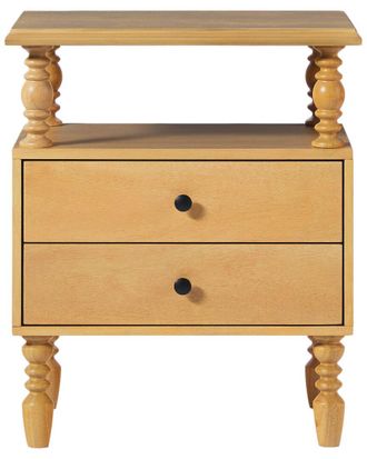Walker Edison Vivienne Walker Edison Ez Assembly Premium Solid Wood Spindle 2-Drawer Nightstand