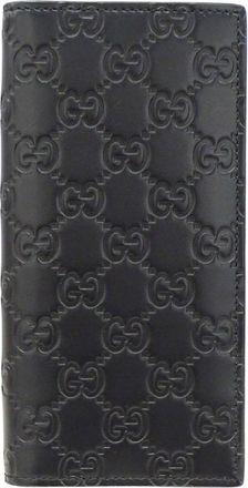 Gucci Black Leather Long Wallet (Bi-Fold) (Pre-Owned)