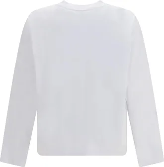 Dries Van Noten Mens T-Shirt Crewneck Long Sleeve White Cotton T-Shirts And Polos