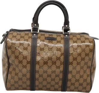 Gucci Joy Brown Canvas Handbag (Pre-Owned)