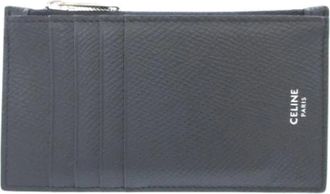 Celine Pre-owned Kaarthouder - Dames - Vintage Accessoires - Blauw - ONE Size - Leer - Vintage