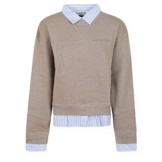 Acne Studios Layered Sweatshirt - Dames - Sweatshirts & Hoodies - Beige - Maat: XS Katoen