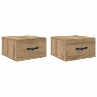 vidaXL Vidaxl Armadio Da Notte 2 Pz Rovere Artigianale 35 X 35 X 20 Cm